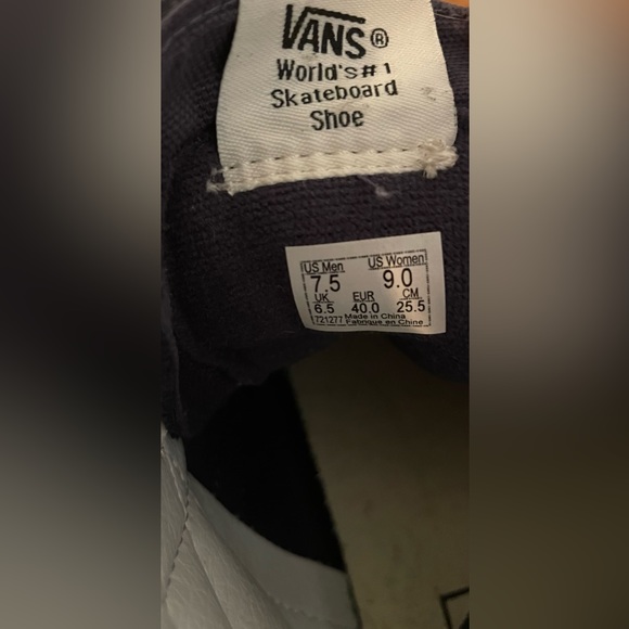 Like New Vans Old Skool Blue Unique Stitched High Top Sneaker Shoes W Size 9 - Picture 4 of 9